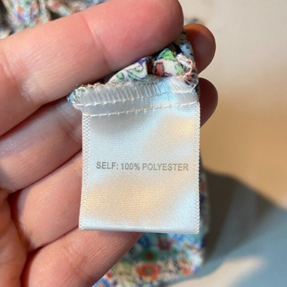 Rose & Olive Women 2X Floral Blouse Tunic Top Pleated Short Sleeve Flowy Shirt - Picture 5 of 9